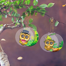 Load image into Gallery viewer, 2pcs Owl Double Sided Keychain