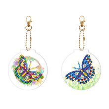Load image into Gallery viewer, 2pcs Butterflies Double Sided Keychain