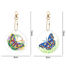 Load image into Gallery viewer, 2pcs Butterflies Double Sided Keychain