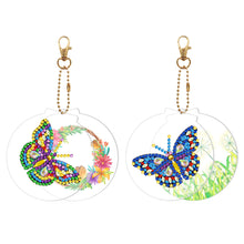 Load image into Gallery viewer, 2pcs Butterflies Double Sided Keychain