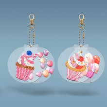 Load image into Gallery viewer, 2pcs Cake Double Sided Keychain