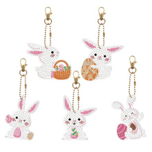 Load image into Gallery viewer, 5pcs Rabbit Double Sided Keychain