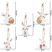 Load image into Gallery viewer, 5pcs Rabbit Double Sided Keychain