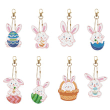 Load image into Gallery viewer, 8pcs Rabbit Double Sided Keychain