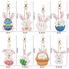 Load image into Gallery viewer, 8pcs Rabbit Double Sided Keychain