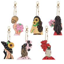 Load image into Gallery viewer, 6pcs Beauty Double Sided Keychain