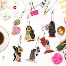 Load image into Gallery viewer, 6pcs Beauty Double Sided Keychain