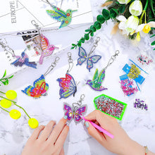 Load image into Gallery viewer, 8pc Hummingbird and Butterfly Double-Sides Keychain