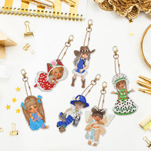 Load image into Gallery viewer, 6pcs Doll Double Sided Keychain