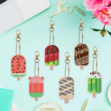 Load image into Gallery viewer, 6pcs Ice Cream Double Sided Keychain