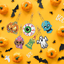 Load image into Gallery viewer, 6pcs Halloween Ghost Double Sided Keychain