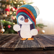 Load image into Gallery viewer, Penguin Single Sided Wooden Desktop Ornaments