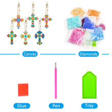 Load image into Gallery viewer, 6pcs Cross Double Sided Keychain