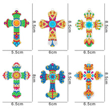 Load image into Gallery viewer, 6pcs Cross Double Sided Keychain
