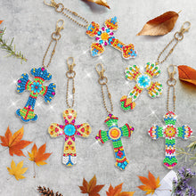 Load image into Gallery viewer, 6pcs Cross Double Sided Keychain