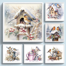 Load image into Gallery viewer, Christmas Bird-Full Round Diamond Painting-30x30cm