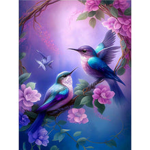 Load image into Gallery viewer, Hummingbird Flower-Full Round Drill Diamond Painting-30x40cm
