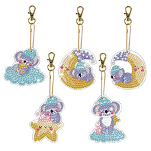 Load image into Gallery viewer, 5pcs/set-Cartoon-Double Side Drill-Diamond Keychain