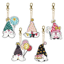 Load image into Gallery viewer, 5pcs/set-Cartoon-Double Side Drill-Diamond Keychain