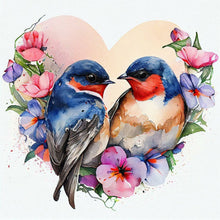 Load image into Gallery viewer, Wreath Bird-Full Round Diamond Painting-30x30cm