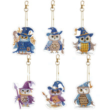 Load image into Gallery viewer, 6/8pcs/sets-Flower Animal-Double Side Drill-Diamond Painting Keychain