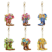 Load image into Gallery viewer, 5/6pcs/sets-Cartoon-Double Side Drill-Diamond Keychain