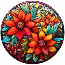 Load image into Gallery viewer, Stained Glass Christmas-Full Round Diamond Painting-30x30cm