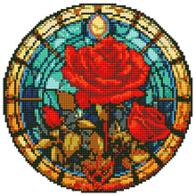 Load image into Gallery viewer, Stained Glass Flower-Diamond Sticker