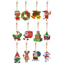 Load image into Gallery viewer, 12Pcs/Set Christmas-Double Side Drill-Diamond Keychain