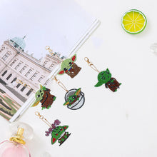 Load image into Gallery viewer, 5Pcs Yoda Double Sided Diamond Painting Keychain