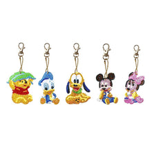 Load image into Gallery viewer, 5x DIY diamond painting keychain cute cartoon embroidery needlework craft