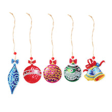 Load image into Gallery viewer, 5pcs/set Double Sided Christmas DIY Diamond Painting  Hanging Pendant Trees Decoration