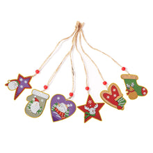 Load image into Gallery viewer, 5pcs/set Double Sided Christmas DIY Diamond Painting  Hanging Pendant Trees Decoration