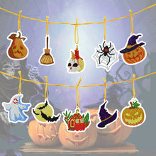 Load image into Gallery viewer, 10pcs/set DIY Diamond Painting Decoration Christmas / Halloween Tree Pendants