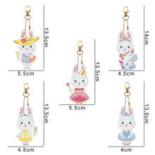 Load image into Gallery viewer, 5pcs Rabbit Double Sided Keychain