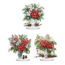 Load image into Gallery viewer, Christmas Flower-Single Side Drill-Diamond Desktop Ornament