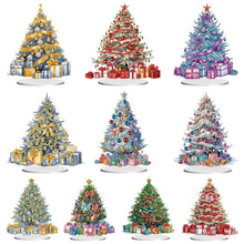 Load image into Gallery viewer, Christmas Tree-Single Side Drill-Wooden Diamond Desktop Ornament