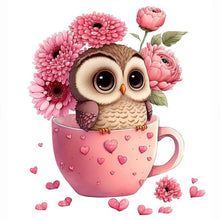 Load image into Gallery viewer, Cartoon Flower Owl  - Full Drill Diamond Painting