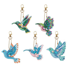 Load image into Gallery viewer, 5pcs Diamond Painting Keyring Kits DIY Keychain Bag Pendant Kits