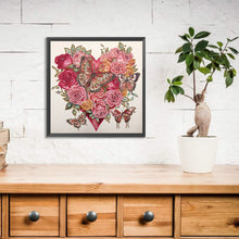 Load image into Gallery viewer, Love Butterfly Rose-Partial Special Diamond Painting-30x30cm
