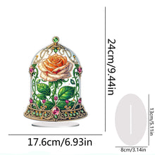 Load image into Gallery viewer, Rose Crystal Box-Single Side Drill-Acrylic Diamond Desktop Ornament
