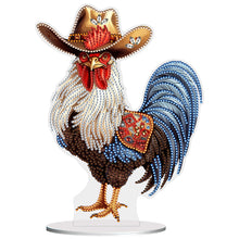 Load image into Gallery viewer, Rooster-Single Side Drill-Acrylic Diamond Desktop Ornament
