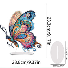 Load image into Gallery viewer, Flower Butterfly-Single Side Drill-Acrylic Diamond Desktop Ornament
