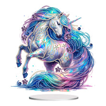 Load image into Gallery viewer, Unicorn-Single Side Drill-Acrylic Diamond Desktop Ornament
