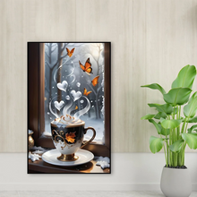 Load image into Gallery viewer, Coffee Butterfly-Full Round Diamond Painting 40*60
