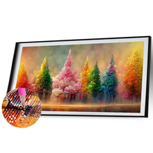 Load image into Gallery viewer, (Big Size)Painted Trees-Full Round Diamond Painting 80*40
