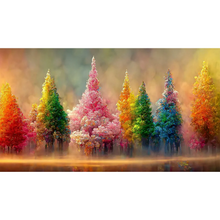 Load image into Gallery viewer, (Big Size)Painted Trees-Full Round Diamond Painting 80*40
