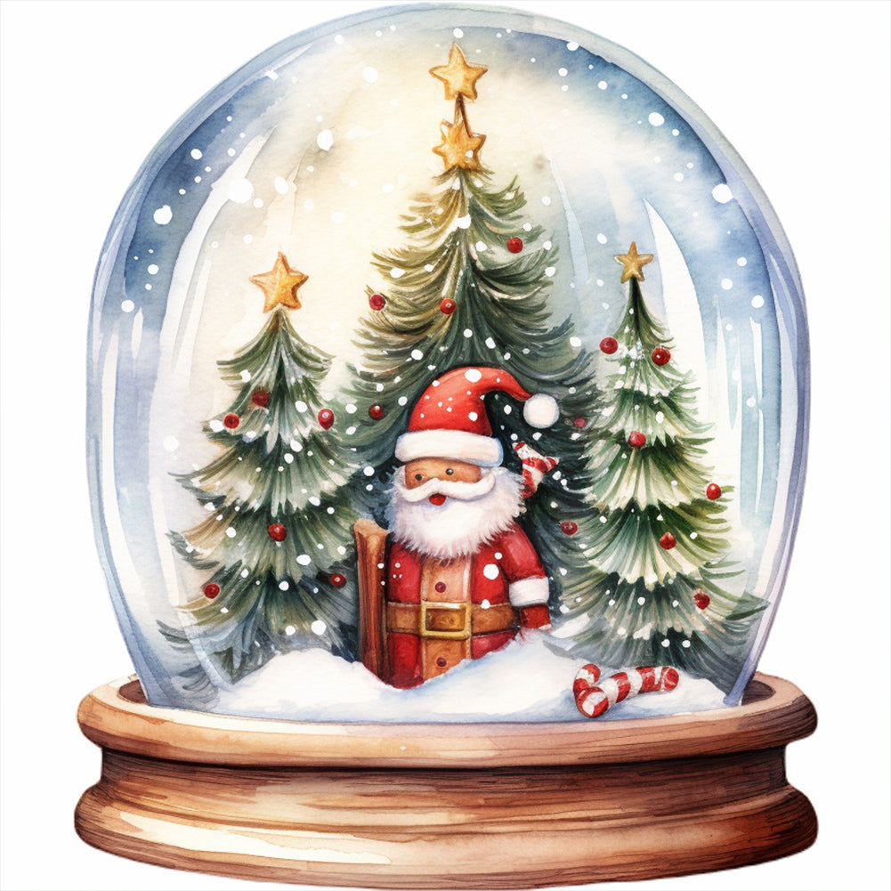 Christmas Crystal Ball-Full Round Diamond Painting-30x30cm