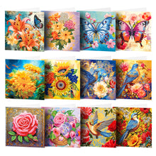 Load image into Gallery viewer, 8/12Pcs/Set-Christmas-Diamond Greeting Cards
