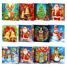 Load image into Gallery viewer, 8/12Pcs/Set-Christmas-Diamond Greeting Cards
